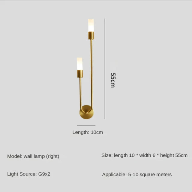 Retro Background Living Room Aisle Bedroom Lamp Bedside Nordic Creative LED Decorative Wall Lighting Modern Minimalist Wall Lamp
