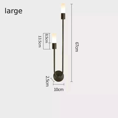 Retro Background Living Room Aisle Bedroom Lamp Bedside Nordic Creative LED Decorative Wall Lighting Modern Minimalist Wall Lamp