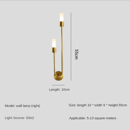 Retro Background Living Room Aisle Bedroom Lamp Bedside Nordic Creative LED Decorative Wall Lighting Modern Minimalist Wall Lamp
