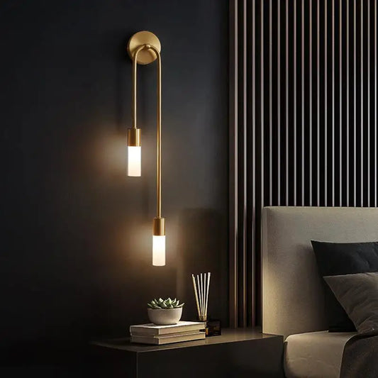 Retro Background Living Room Aisle Bedroom Lamp Bedside Nordic Creative LED Decorative Wall Lighting Modern Minimalist Wall Lamp