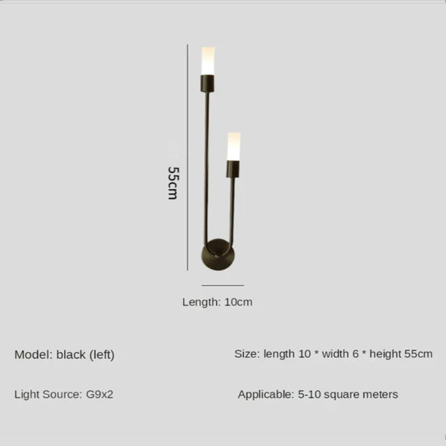 Retro Background Living Room Aisle Bedroom Lamp Bedside Nordic Creative LED Decorative Wall Lighting Modern Minimalist Wall Lamp