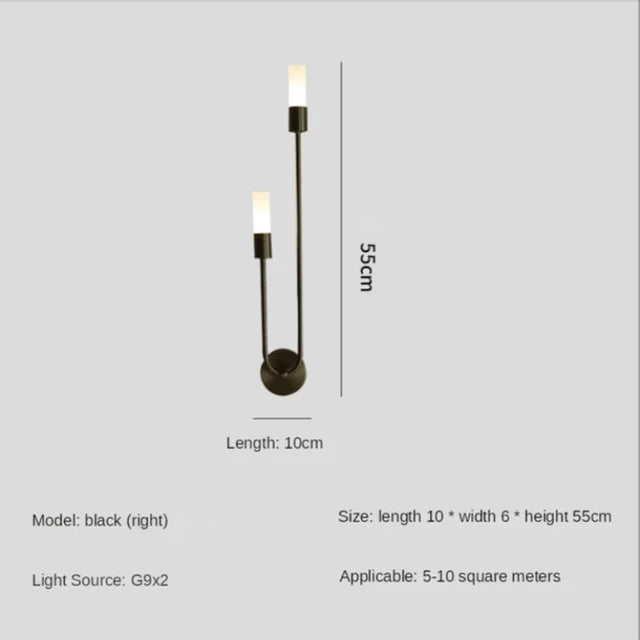 Retro Background Living Room Aisle Bedroom Lamp Bedside Nordic Creative LED Decorative Wall Lighting Modern Minimalist Wall Lamp