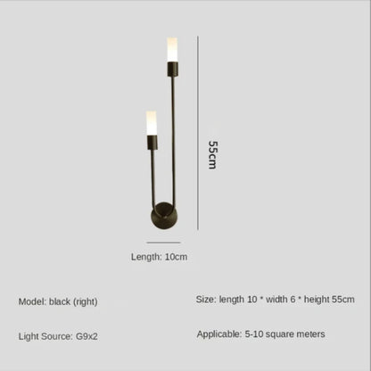 Retro Background Living Room Aisle Bedroom Lamp Bedside Nordic Creative LED Decorative Wall Lighting Modern Minimalist Wall Lamp