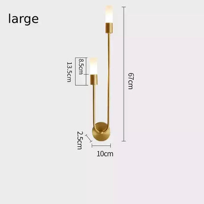 Retro Background Living Room Aisle Bedroom Lamp Bedside Nordic Creative LED Decorative Wall Lighting Modern Minimalist Wall Lamp